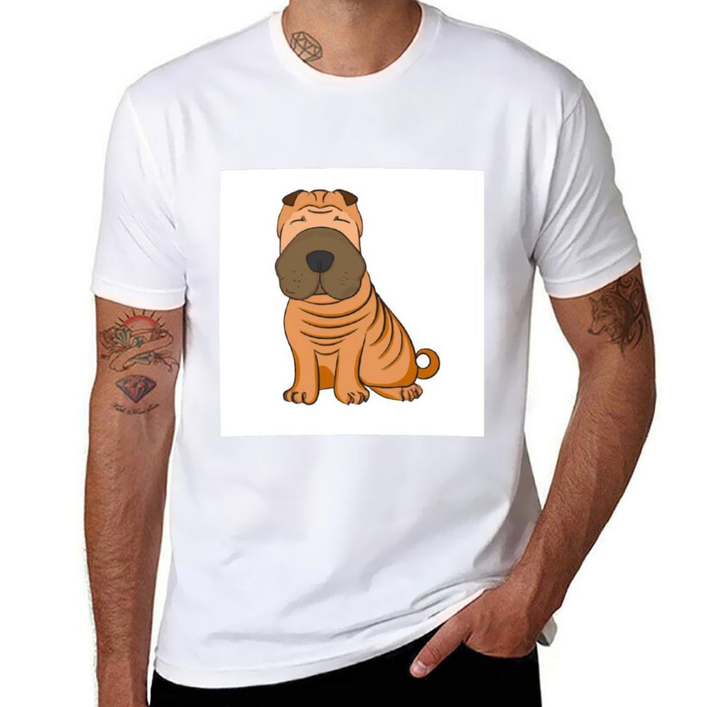 Shar Pei Tshirt Active Sports Short Sleeve Cotton Shirt Tshirt