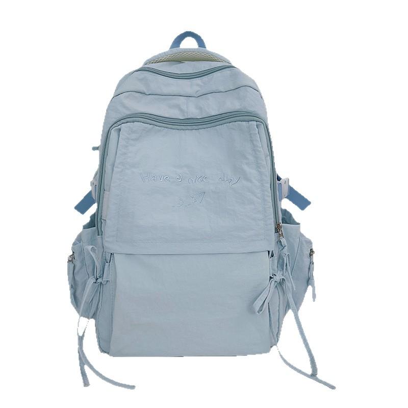 Urocza Mała Świeża Letnia Nowa Haftowana Lekka Duża pojemność Torba Studencka Torba na Komputer Plecak Podróżny Plecak.