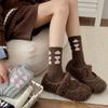 Female Autumn and Winter Warm Love Twist Gentle Tube Pile Socks