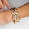 Irregular pleated open bracelet simple fashion versatile light luxury high-end sense niche design personalized jewelry
