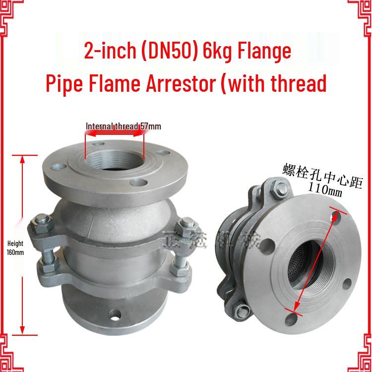Flame-Arresting Breathable Vacuum Pressure Relief Valve for Gas Station Oil Tank Recovery