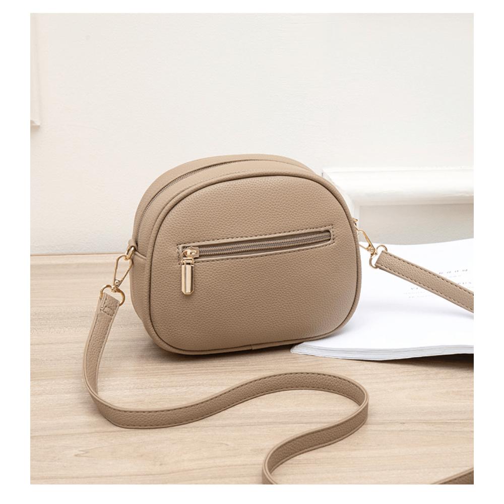New Fashionable Embroidered Solid Color Small Square Bag For Women, Practical, Versatile Commuter Crossbody Shoulder Ladies' Bag