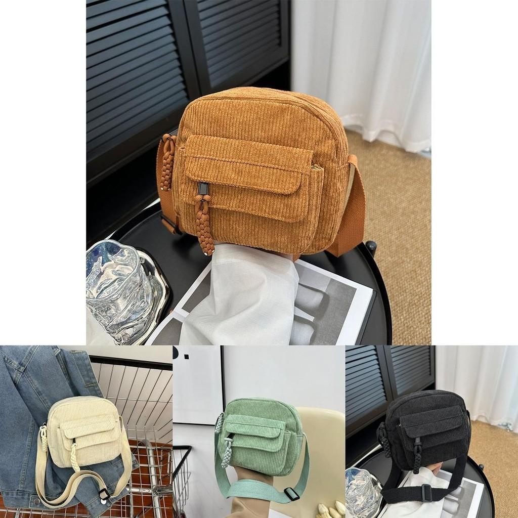 Stylish Mini Corduroy Crossbody Bag For Women In Fresh Colors Soft Fabric Design