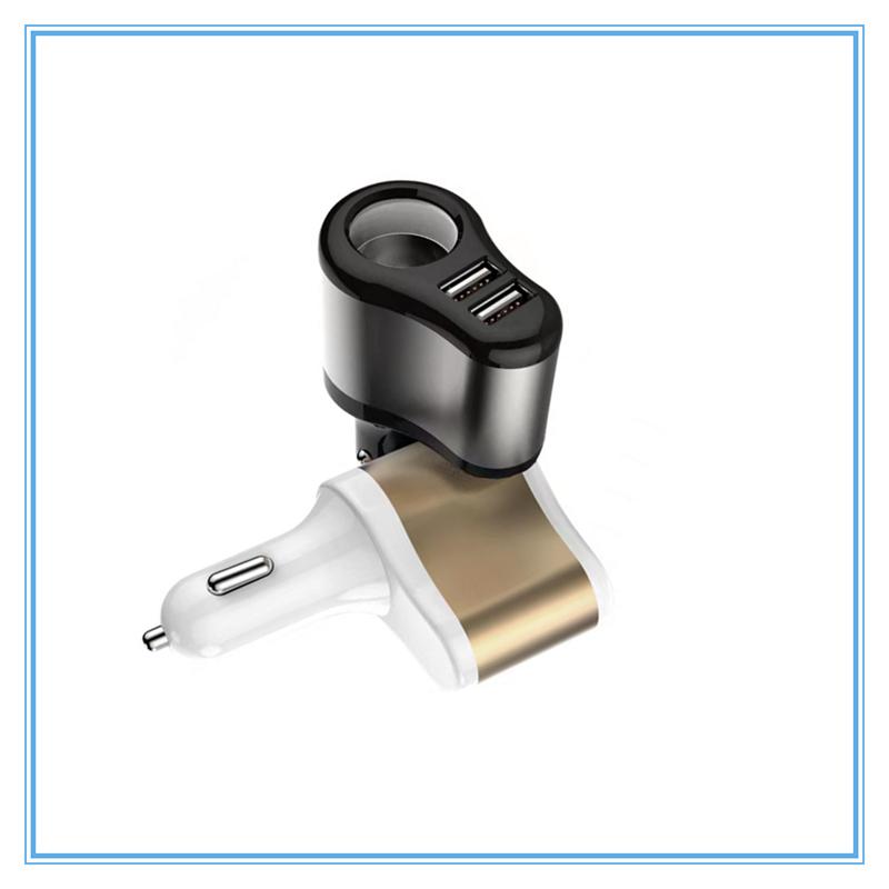 Universal 12V/24V Car Cigarette Lighter Socket Power Adapter Dual USB Fast Charge Car Charger Voltage Detection