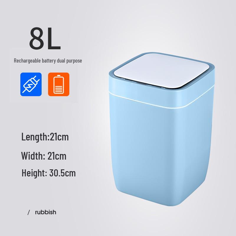 

Водонепроницаемое умное мусорное ведро с крышкой – Большая вместимость для гостиной, кухни и ванной комнаты