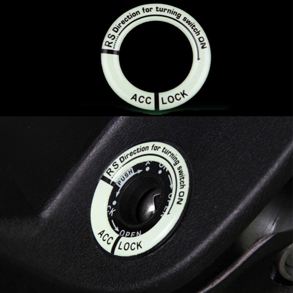 Sticker 5Pcs Fluorescent Letters Ignition Lock Cover Engine Ring Switch Motorcycle Accessories