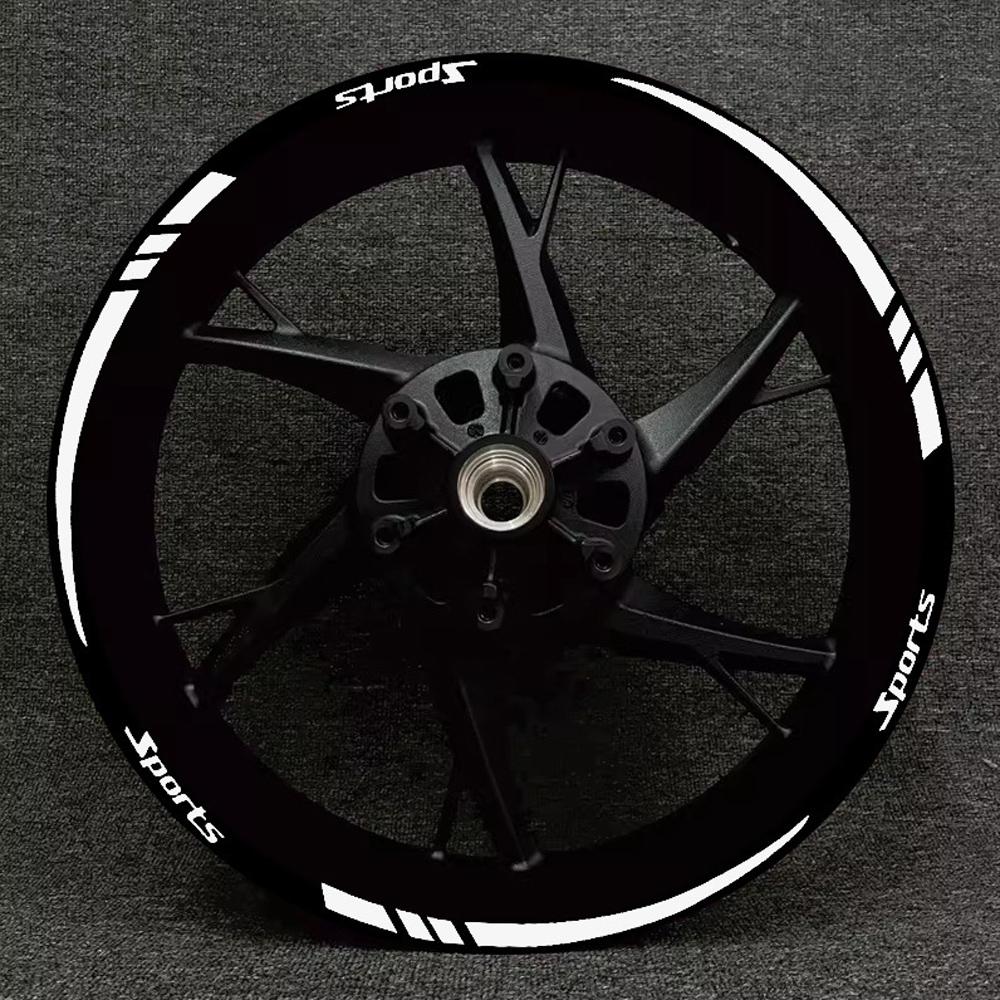 12pcs Car 18-21in Rim Protective Decal Tape Wheel Reflective Warning Strip Tire Sports Styling Decoration Sticker Accessories