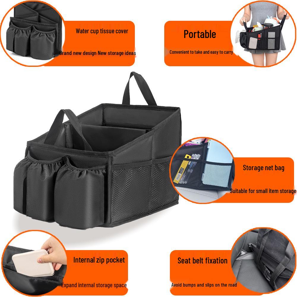 Cross-Border Exclusive Foldable Car Seat Storage Box, Large Size, Secure and In Stock
