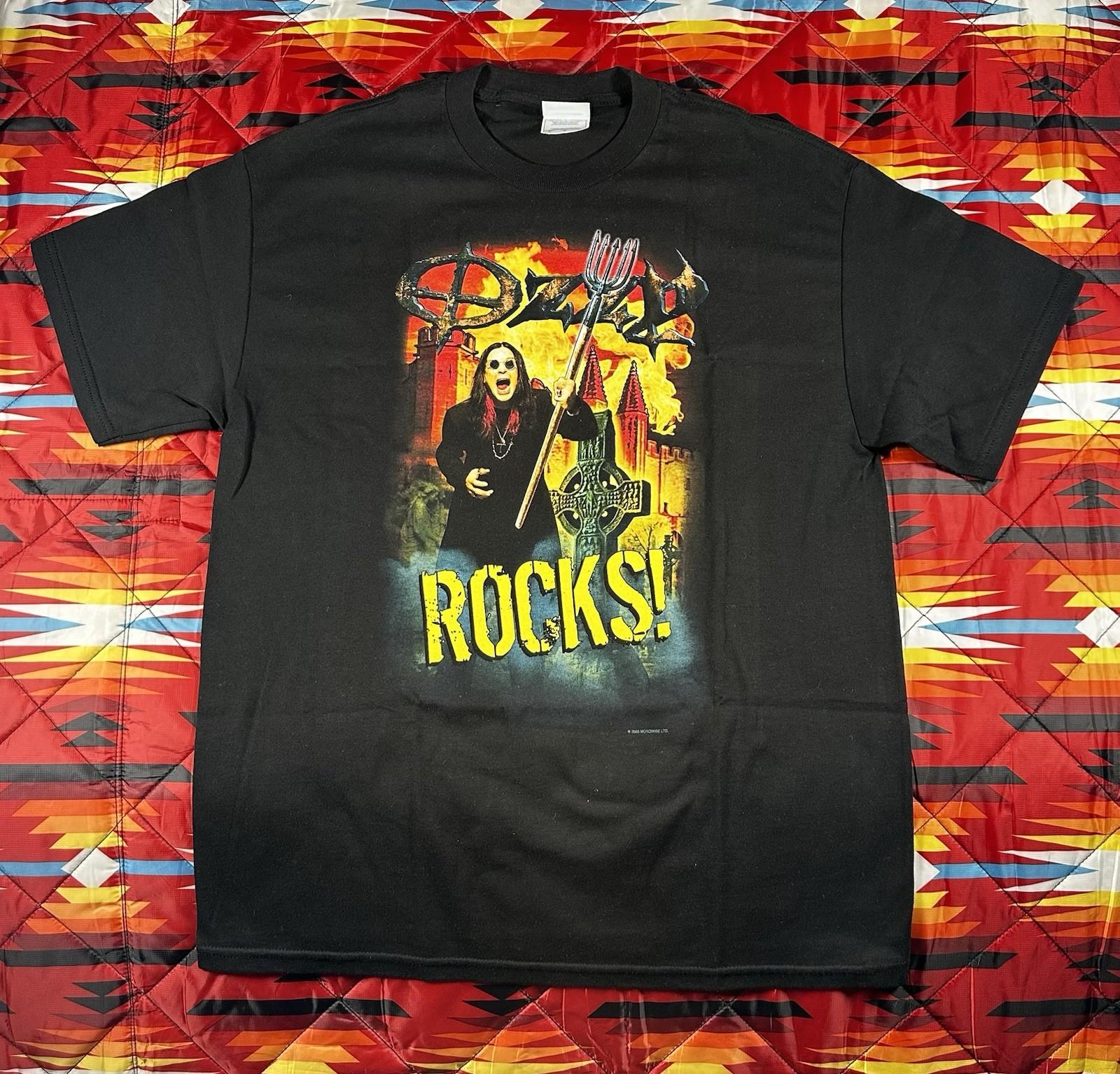 Vintage Ozzy Rocks Y2K 2003 Tour Devil Ozzfest Ozzy Osbourne Black L Unisex T-Shirt XXXXL