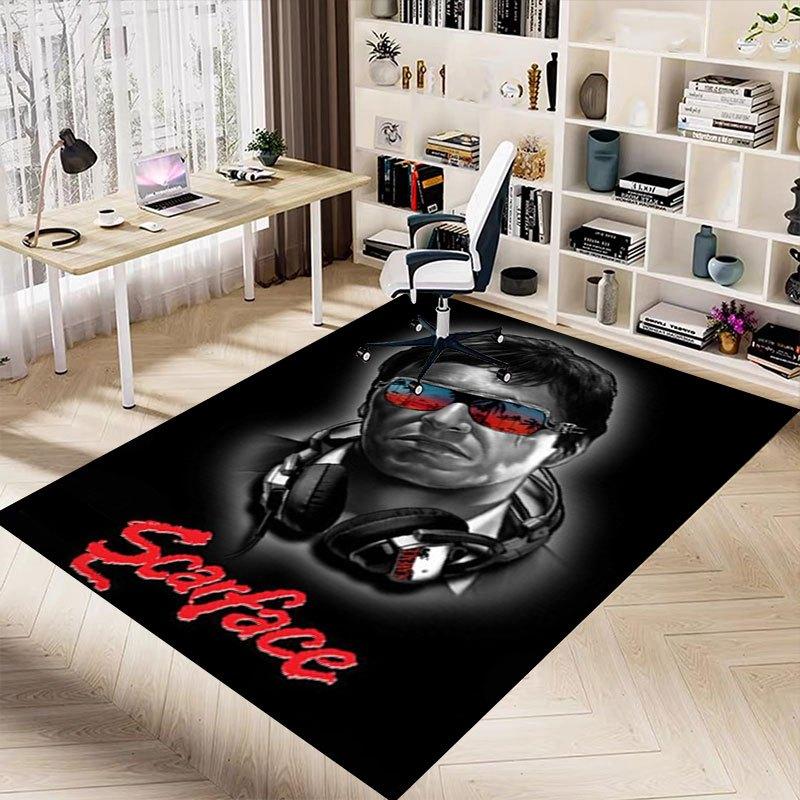 1 alfombrilla suave y cómoda para silla de oficina Scarface, para todas las estaciones, perfecta para la decoración del hogar, dormitorio u oficina, regalo perfecto para