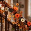 Faux and Chrysanthemum Garland for Fall Mantel Staircase Door Wreath Decoration
