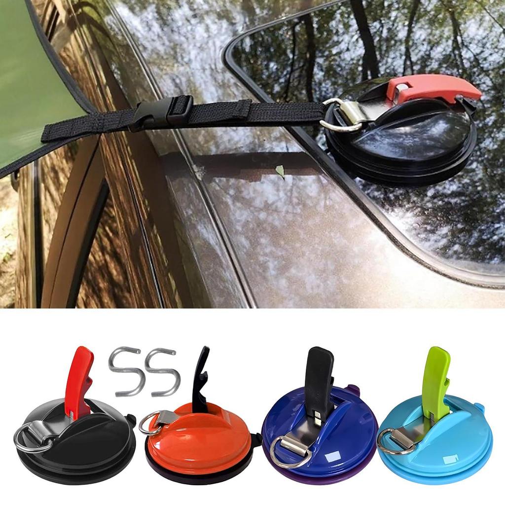 Heavy Duty Suction Cups Strong Vacuum Suction Cups Tie Downs Strong Adhesion Tie Down Clips For RV Van Car Awning SUV Tent Truck
