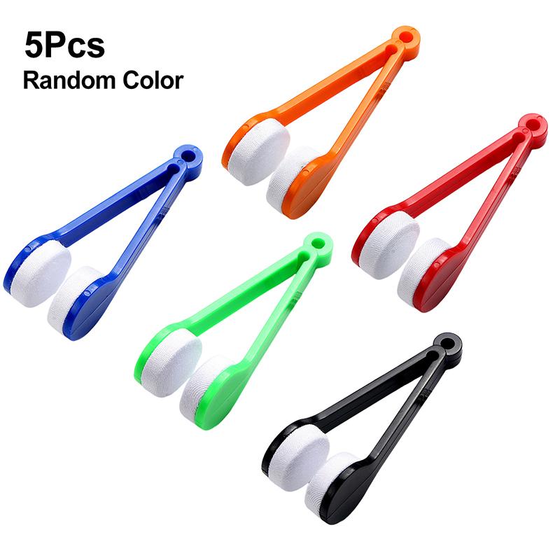 

5 шт. Креативная двусторонняя щетка для очков, портативная салфетка для чистки очков, мягкая микрофибра, инструменты для протирки очков