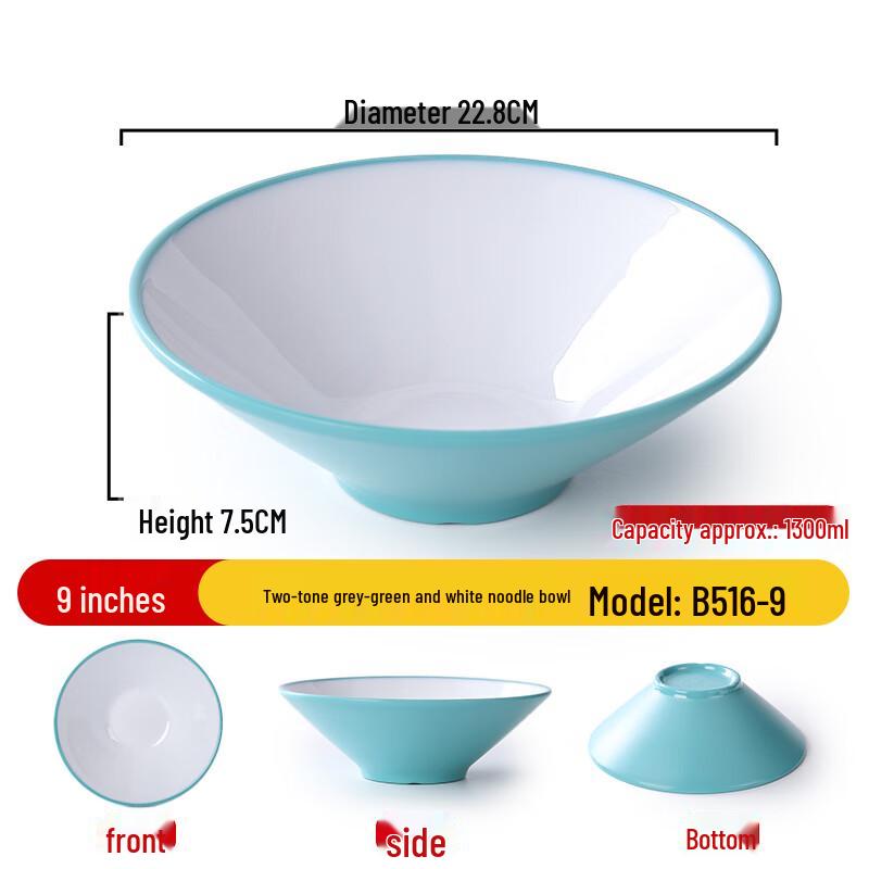 9-inch Commercial Melamine Ramen & Soup Bowl