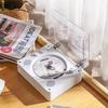 10 W 5 V Vintage Vinyl CD Player Mobilny Bluetooth Duży Akumulator System Dźwiękowy Stereo Podwójny Głośnik Gramofon