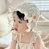 Lace Baby Fetal Cap Flower Sun Hat Newborn Bonnet Hat  Summer
