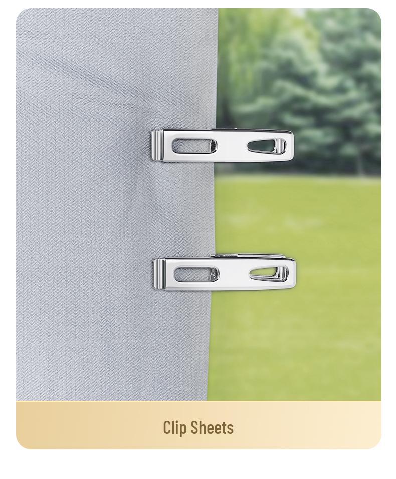 Stainless Steel Windproof Clothes Pins and Hangers Set for Drying and Sunning Quilts