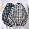 Men's Long-Sleeve Plaid Shirt - Trendy Hong Kong & Korean Style, Lightweight, Casual, Versatile Jacket for Spring & Autumn