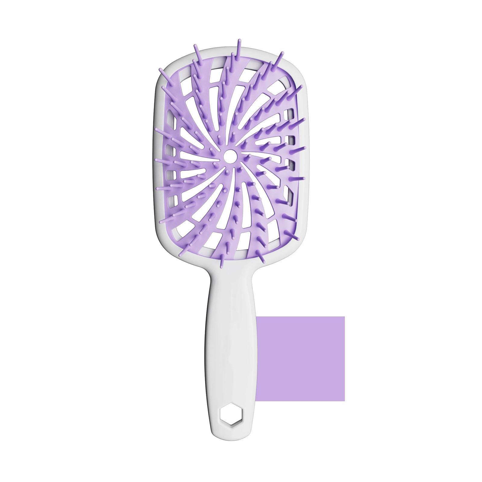 

Multifunctional Massage Comb Hollow Honeycomb Mesh Comb Smoothing Dry Wet -purpose Blowing And Hairdressing Comb One Size світло-фіолетового кольору