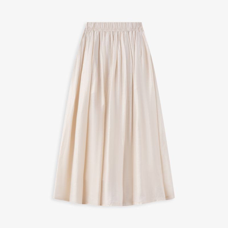 

Ruched Spring and Summer Sleeveless Mid Length Long Length Skirt Small Shirt Apricot overskirt M