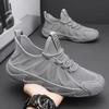 New breathable soft sole trendy dad shoes black blue work men's shoes running casual sneakers
