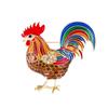 Colorful Retro Rhinestone Rooster Brooch - Animal-Shaped Lapel Pin for Women, Fashionable & Personalized Corsage Accessory