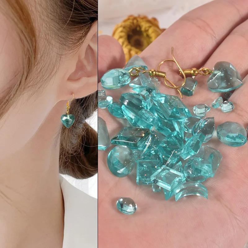 1PCS DIY mirror jewelry crystal Epoxy resin mold love geometry moon variety gemstone pendant mold