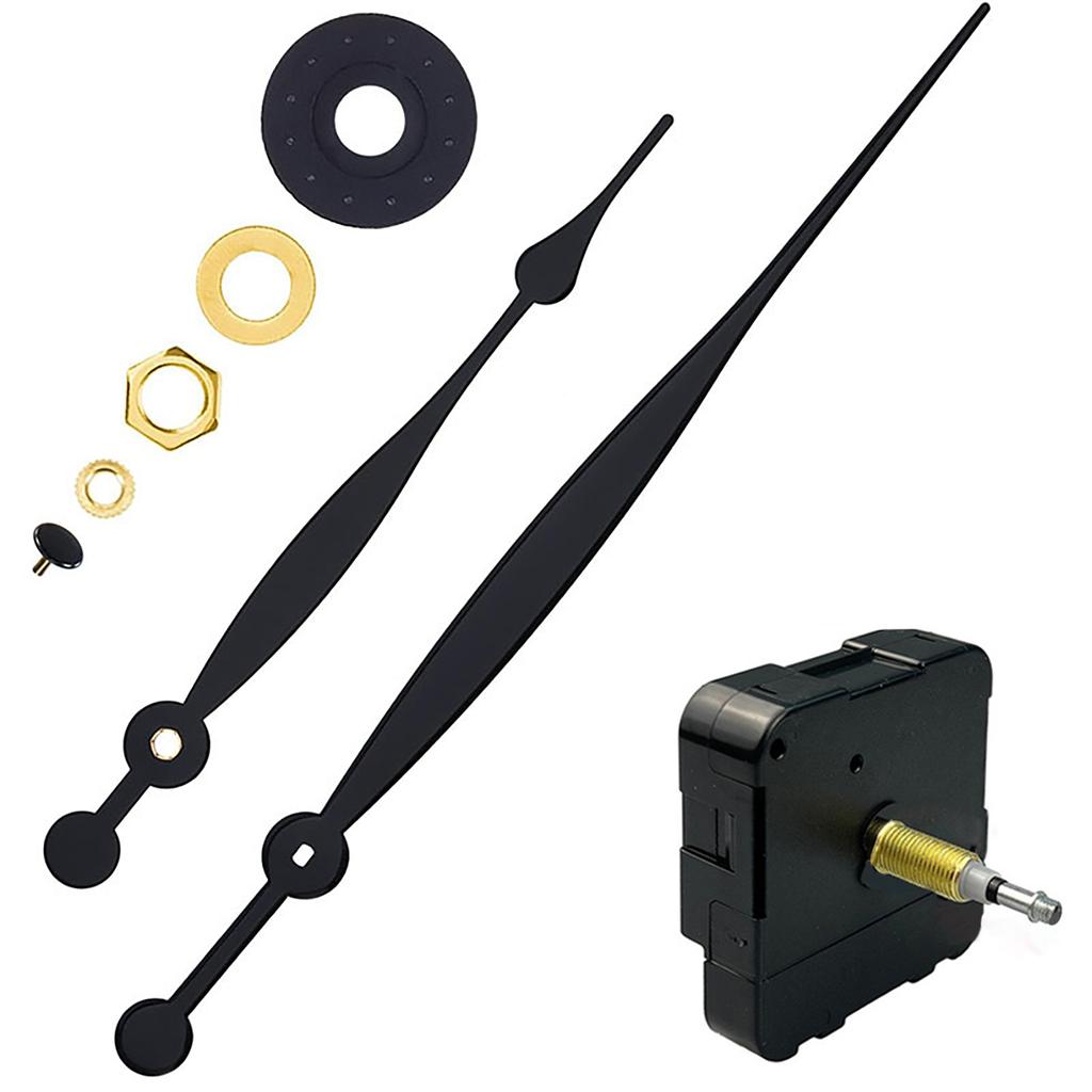 High Torque Long Shaft Quartzs Clock Movement Mechanism Kits with Long Spade Hands for Wall Clocks DIY Repair Parts