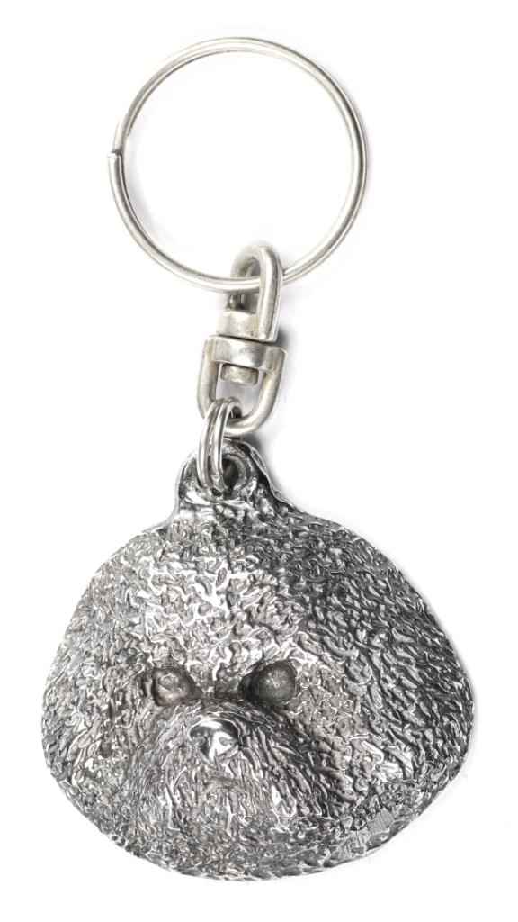 Bichon Frise, Bichon Tenerife – Silver-plated pendant with a dog in a decorative box, handbag decoration | Art-Dog