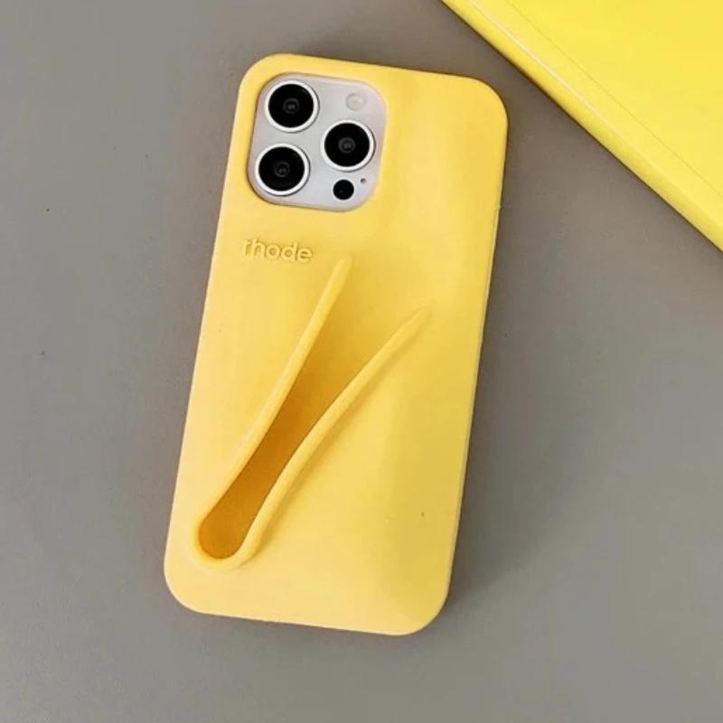 

Rhode Новий Лемонтіні Жовтий Тримач для Блиску для Губ Силіконовий Чохол для IPhone 17 Air 16 E 15 14 13 12 11 Pro Max Plus Помада М яка Кришка iPhone 15 Pro Max