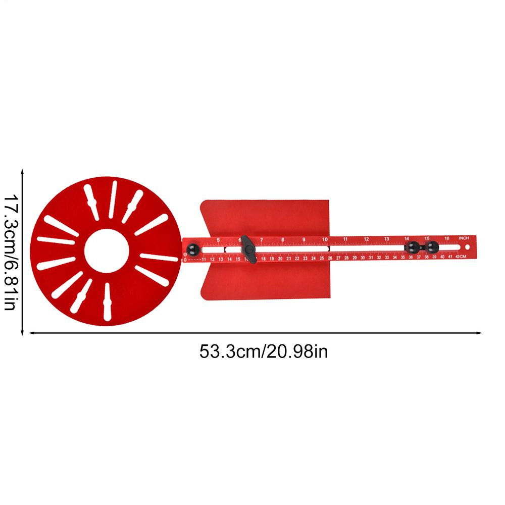

Router Jig Aluminum Alloy Router Guide Multifunctional Adjustable Groove Cutter Trim Guide Template for Cabinet Door червоний