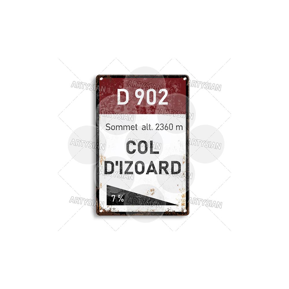 Segno Metallica Corsa Ciclistica Segnaposto Francia Croix de Fer Loze l'Iseran Peyresourde Tramassel d'Izoard Galibier Mont Ventoux