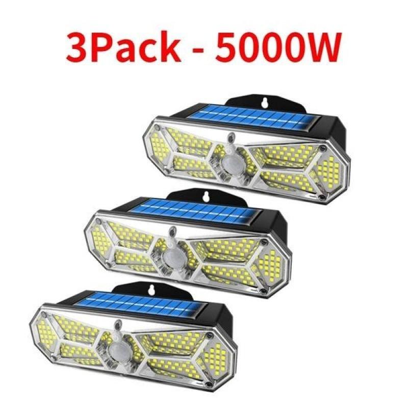 (1/2/3/unit) 5000W Solar Wall Lamp IP65 Outdoor Garden Waterproof LED Human Sensing Light