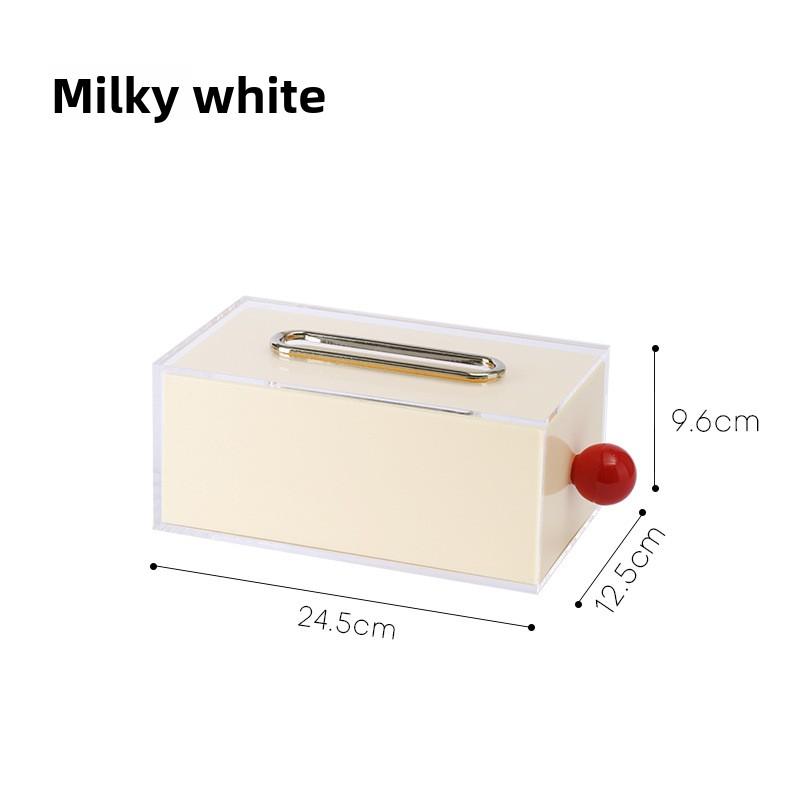 Tissue Box, Tissue Box, Household Living Room, Bedroom, Dining Room, Coffee Table with Round Handle Storage Box