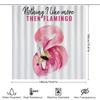 Flamingo Bath Towel Shower Curtain Watercolor Decorative Bathroom Accessories Set