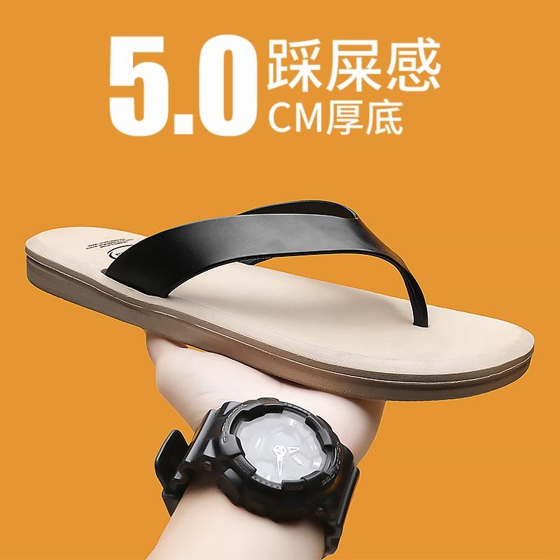 

Flip-flops men s 2025 summer new wear non-slip and wear-resistant men s outdoor sports beach wading pinch slippers 44 хакі