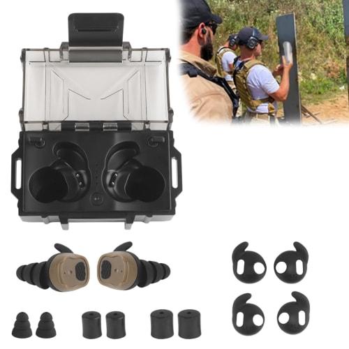 Bluetooth Earplugs, BT5.3 Military Electronic Noise Reduction Hearing Protection Earplugs for Range Shooting and Hunting (TAN)