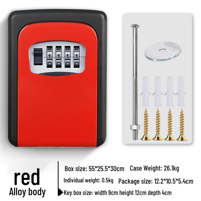 Wall-Mounted Anti-Theft Key Lock Box for Homes and Construction Sites