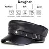 Star PU Leather Navy Cap Street Fashion Men and Women Hat Casual Waterproof Hats Casual Caps