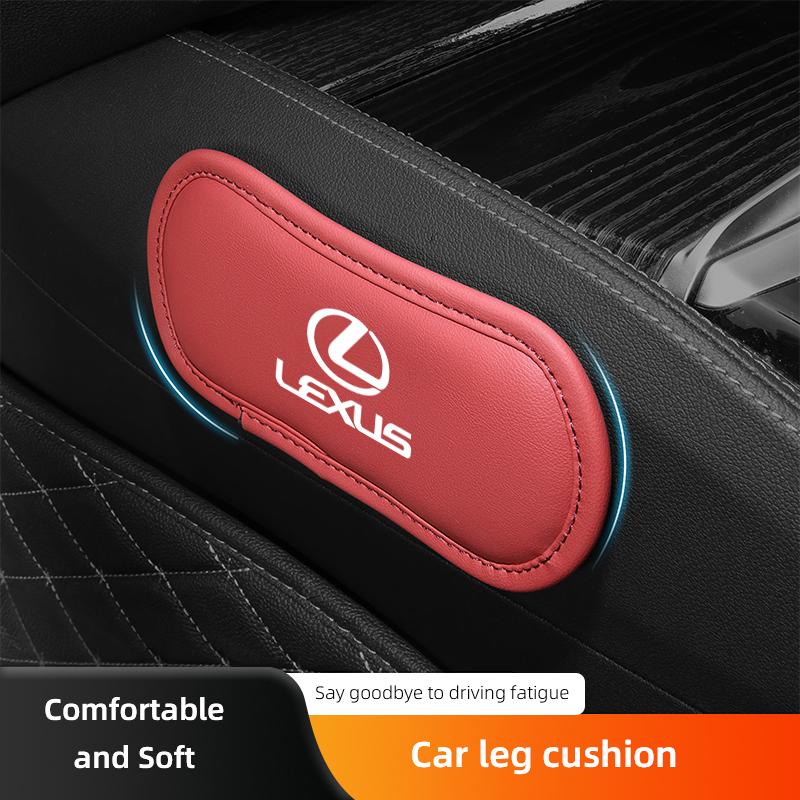 Leather Car Pillow Car Knee Pad Elastic Memory Foam Leg Pad For Lexus F SPORT GS GX IS LS LX CT LBX NX RX 350h 450h ES UX 300e