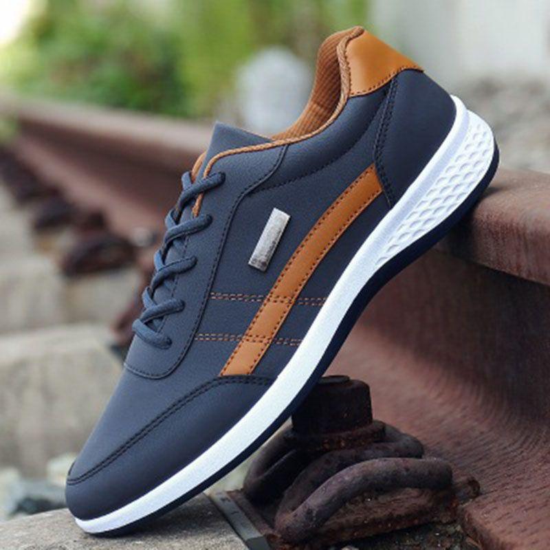 Premium Quality Men's Shoes Artificial Leather Casual Sneakers Trainers With Timeless Design