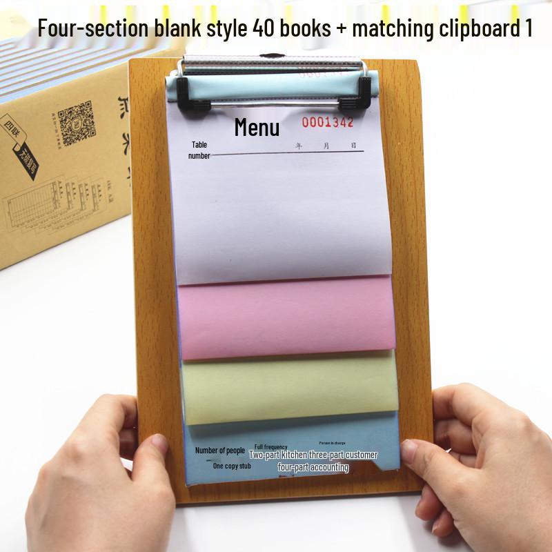 50-Pack Carbonless Copy Restaurant & Drinks Menus: Single to Four-Part Sheets with Free Shipping.