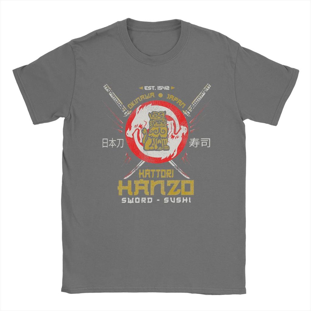 Hattori Hanzo Sword Logo Kill Bill T-Shirt Men Fashion Cotton Tee Shirt Crew Neck Short Sleeve T Shirt Plus Size Clothes