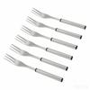 6 PCS Fourchette pour Fondue et Barbecue en Acier Inoxydable, Pointe à 3 Dents, Fourchette à Fromage, Ensemble de Fourchettes à Fondue, Service de Fruits