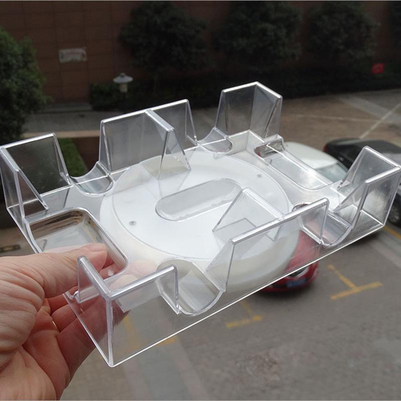 Revolving Card Holder Clear Revolving Card Holder Duals Deck Swivel Cards Holder Playing Card Tray Sturdy And Practical For Kids