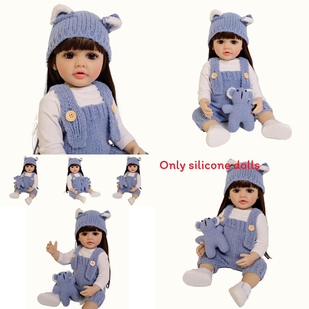 Full Silicone Reborn Baby Doll With Knitted Hats And Clothing Design For Collectors And Gift Enthusiasts