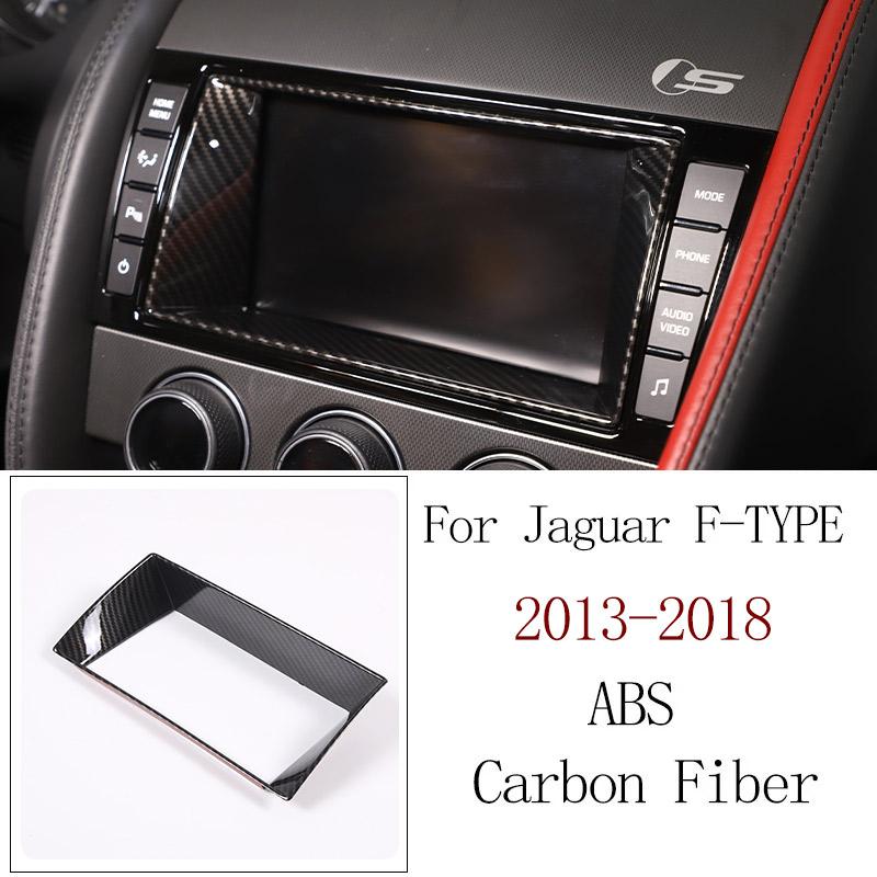 ABS Carbon Fibre For Jaguar F-TYPE 20013-2025 Car Interior Gear Shift Console Decoration Cover Stickers Accessories