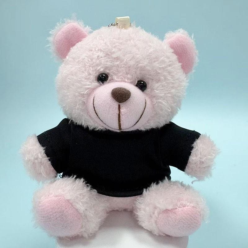 Charming Teddy Bear Keychain Plush Doll - Dressed Up Couple Backpack Ornament Gift
