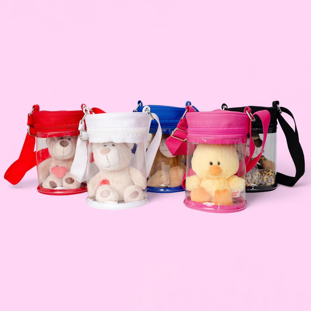 Entrex Plush Shoulder Bag, Red, Oshikatsu Goods Pouch