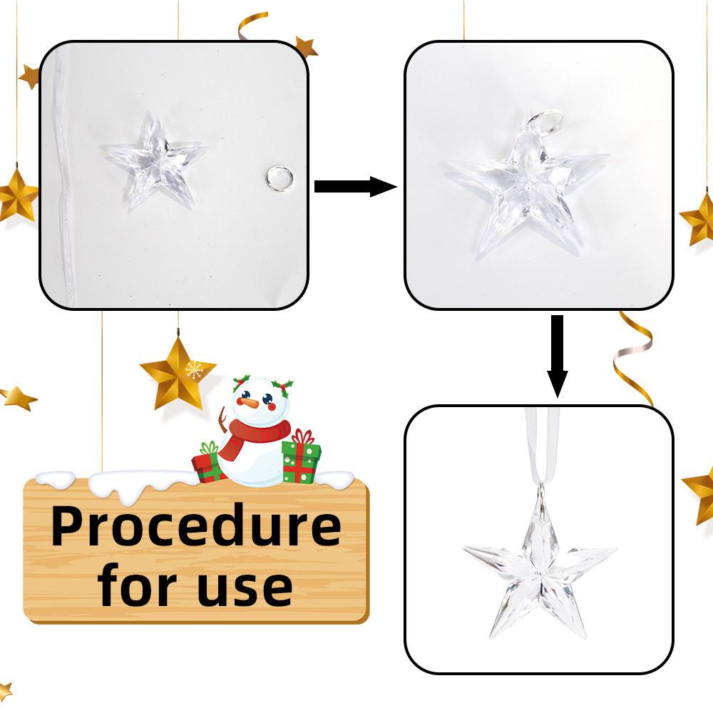 Elegant Snowflake Transparent Ornaments For Stunning Christmas Tree Decoration